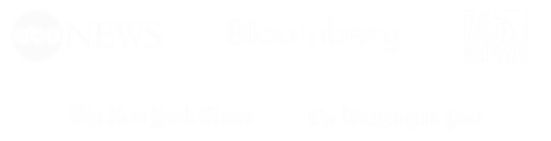 As seen on ABC News, Bloomberg, Fox News, The New York Times, The Washington Post